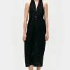 CLIP SILK WRAP SKIRT TULIPA BLACK