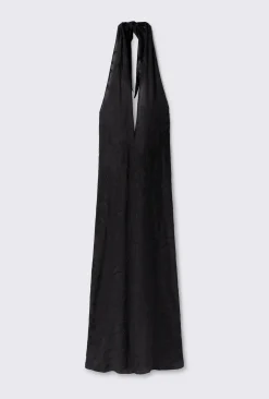 CLIP SILK WRAP SKIRT TULIPA BLACK