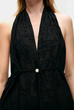 CLIP SILK WRAP SKIRT TULIPA BLACK