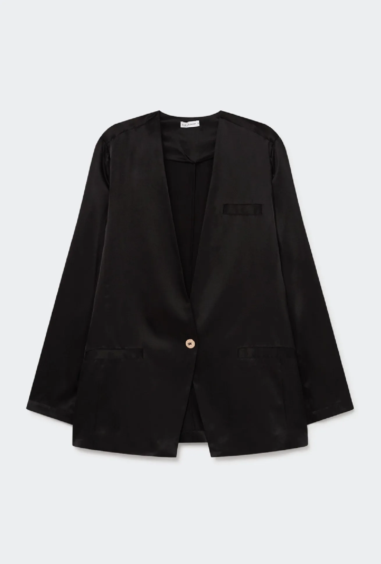 COLLARLESS BLAZER BLACK