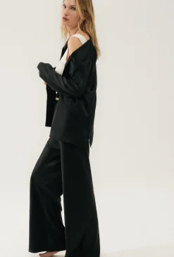 COLLARLESS BLAZER BLACK