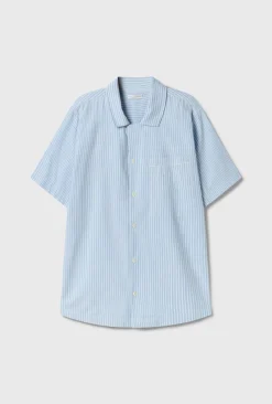 COTTON CAMP SHIRT STORM STRIPE