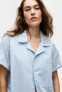 COTTON CAMP SHIRT STORM STRIPE