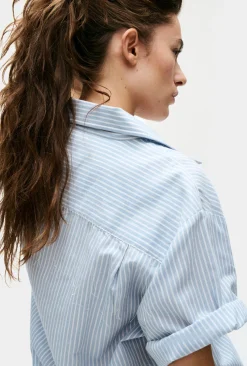 COTTON CAMP SHIRT STORM STRIPE