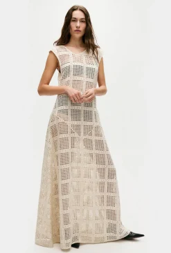 COTTON GRID GOT IT DRESS NATURAL