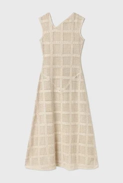 COTTON GRID GOT IT DRESS NATURAL