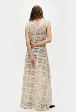 COTTON GRID GOT IT DRESS NATURAL