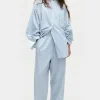 COTTON PAPER BAG PANTS STORM STRIPE