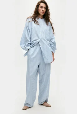 COTTON PAPER BAG PANTS STORM STRIPE
