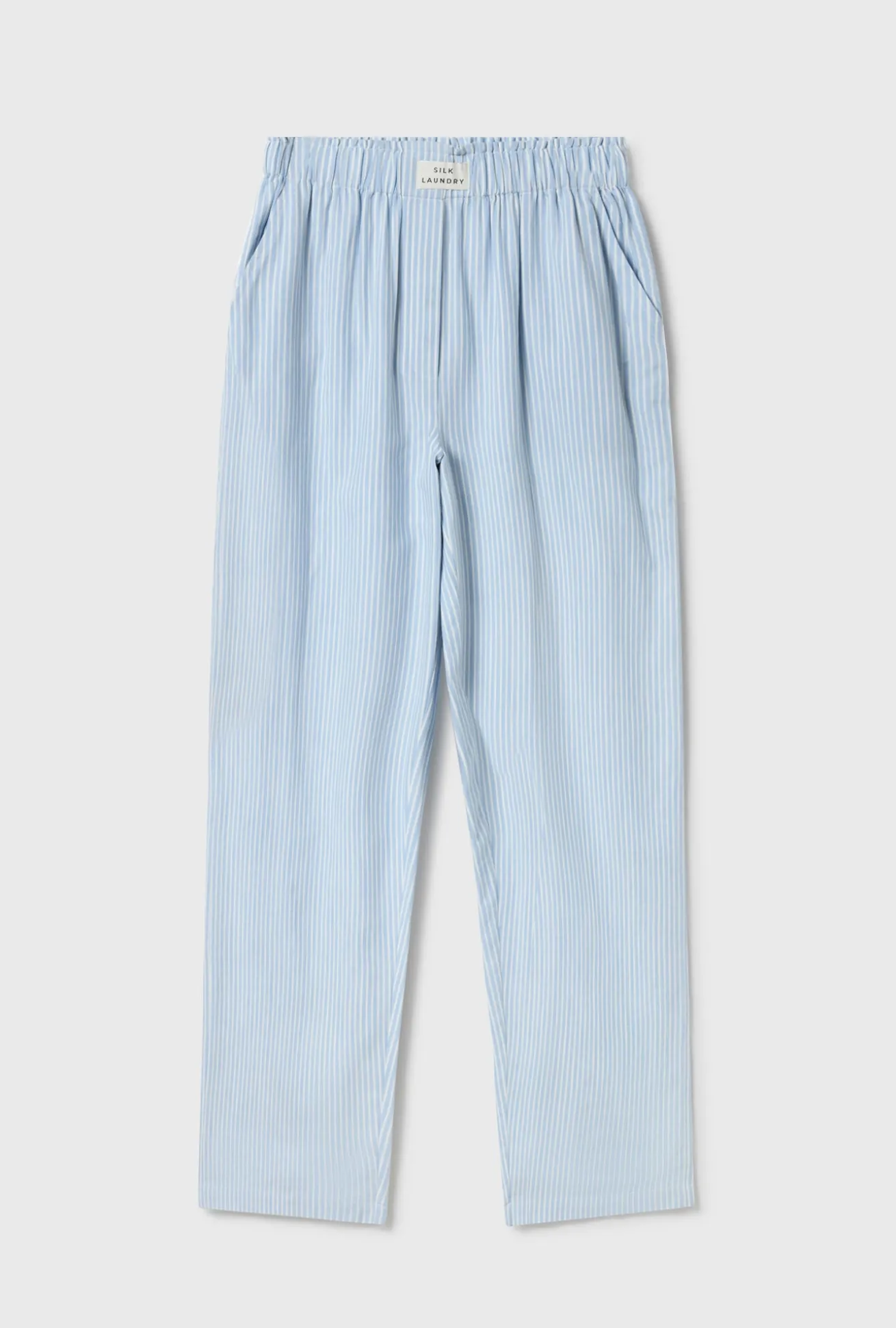 COTTON PAPER BAG PANTS STORM STRIPE