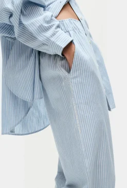 COTTON PAPER BAG PANTS STORM STRIPE