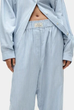 COTTON PAPER BAG PANTS STORM STRIPE