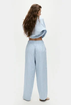 COTTON PAPER BAG PANTS STORM STRIPE