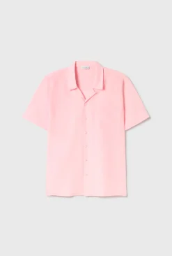 COTTON SILK CAMP SHIRT HYDROGEN