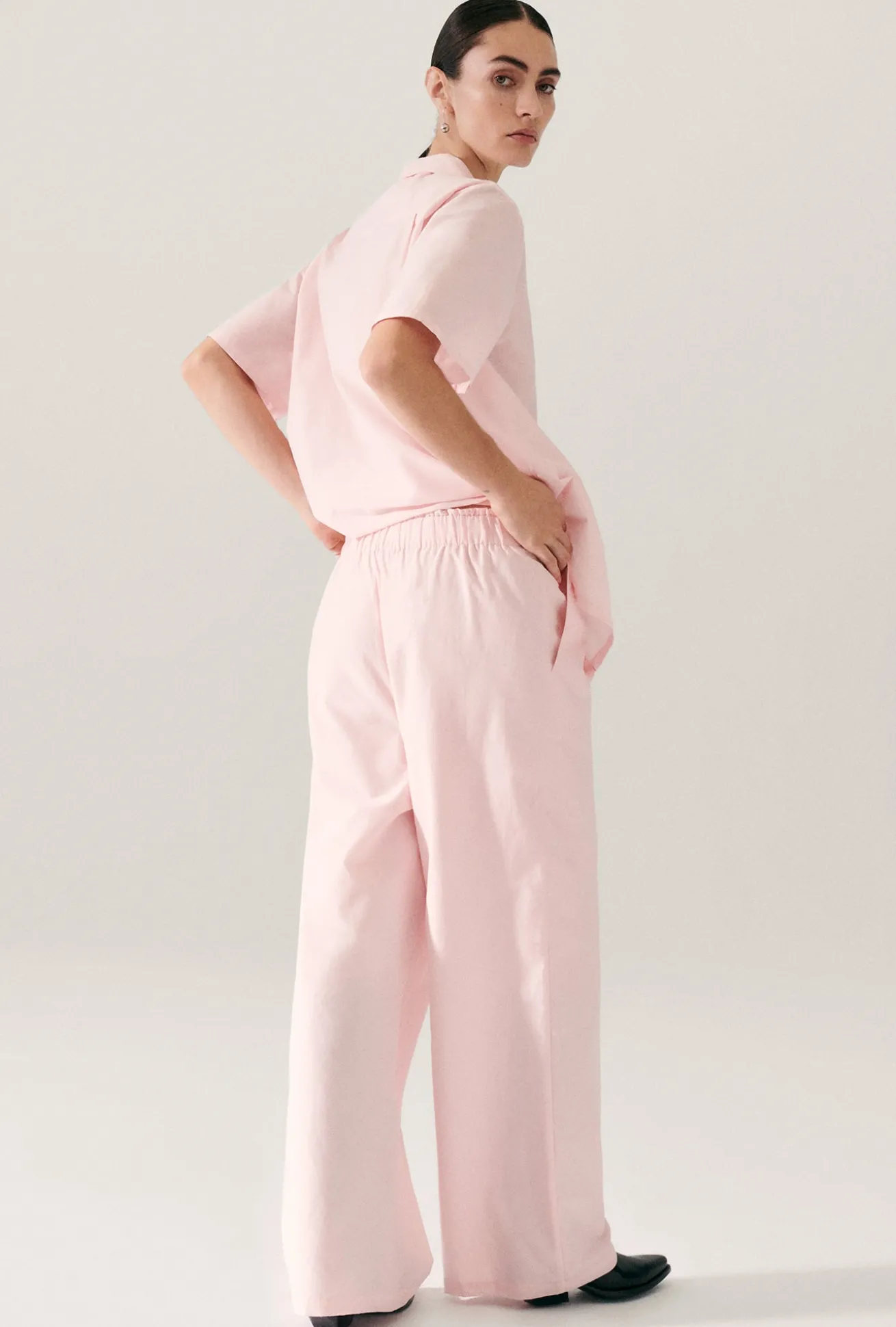 COTTON SILK CAMP SHIRT HYDROGEN