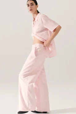 COTTON SILK CAMP SHIRT HYDROGEN