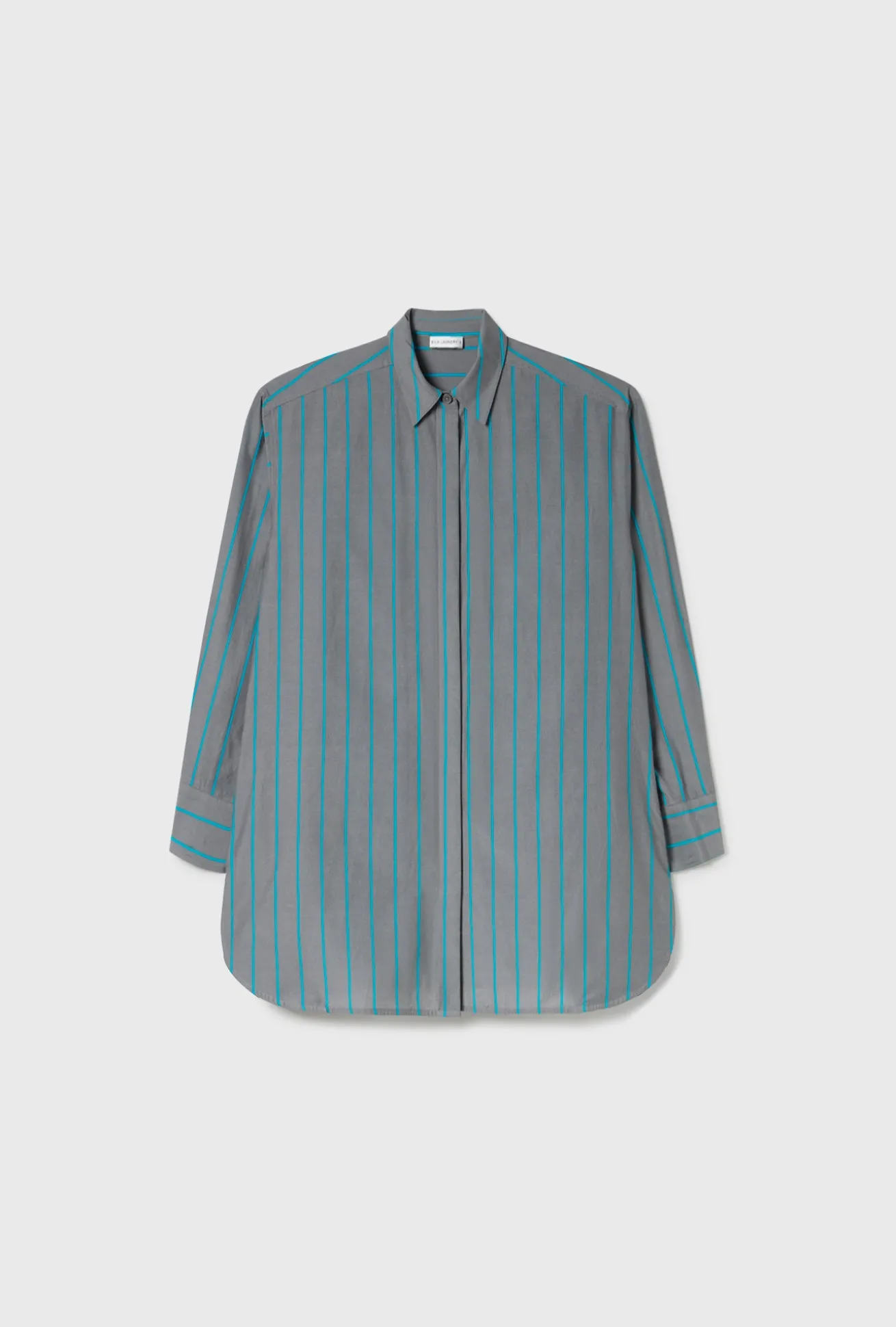 COTTON SILK MORNING SHIRT OXYGEN STRIPE