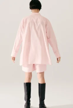 COTTON SILK MORNING SHIRT HYDROGEN