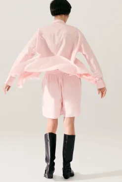 COTTON SILK MORNING SHIRT HYDROGEN