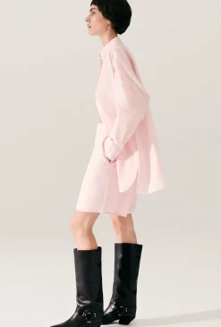 COTTON SILK MORNING SHIRT HYDROGEN