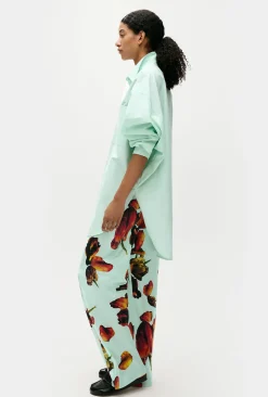 COTTON SILK ROUND SHIRT DEW