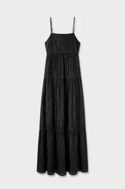 CRINKLE BOUNCE DRESS BLACK