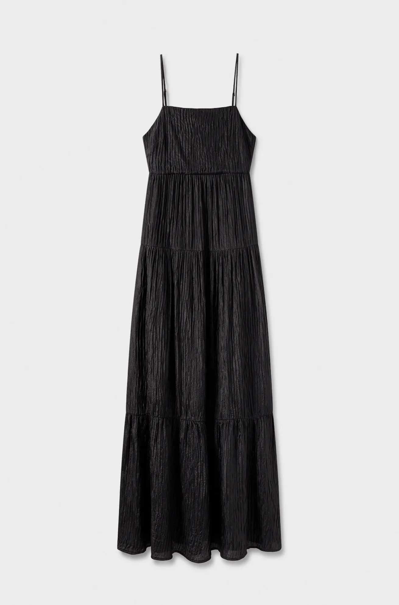 CRINKLE BOUNCE DRESS BLACK