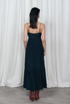 CRINKLE BOUNCE DRESS BLACK