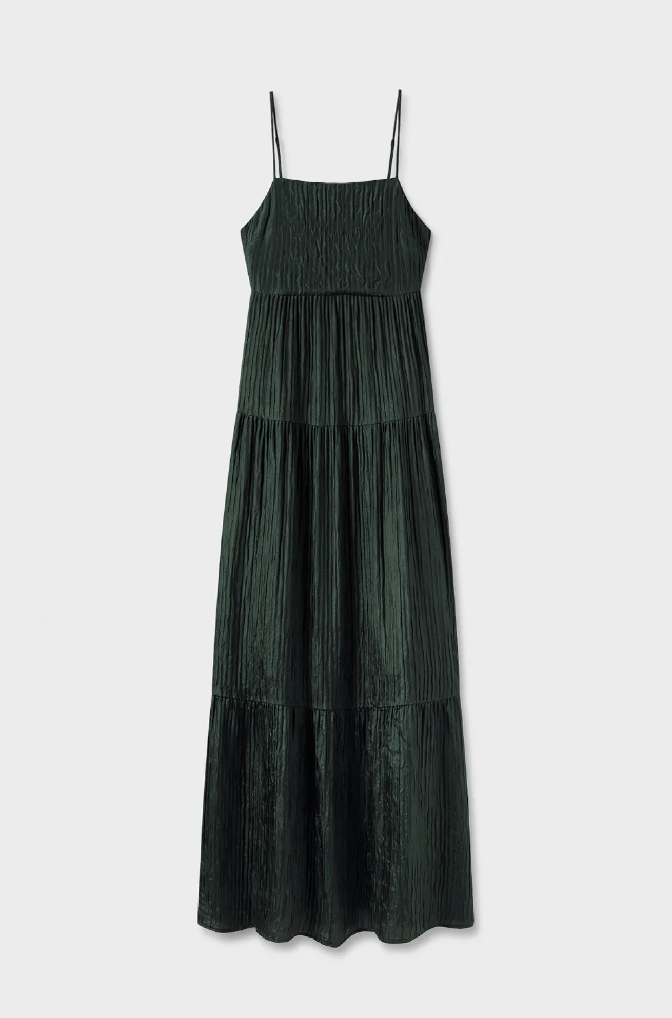 CRINKLE BOUNCE DRESS CEDAR