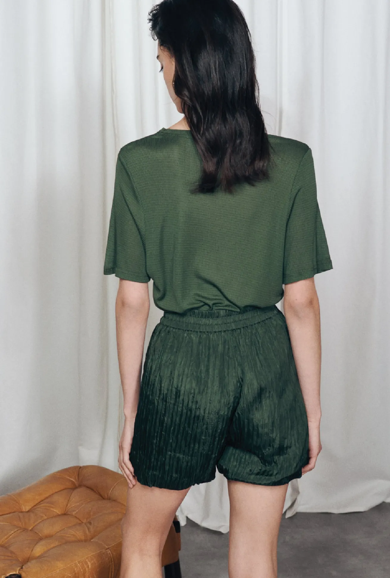 CRINKLE SHORTS CEDAR