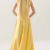 CROCHET TRIM DRESS TITANATE