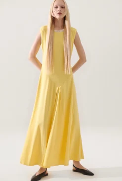 CROCHET TRIM DRESS TITANATE