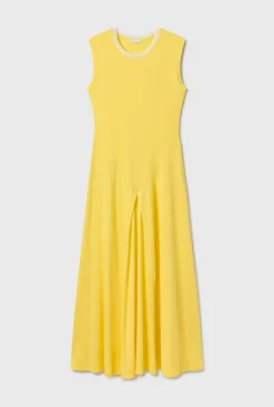 CROCHET TRIM DRESS TITANATE