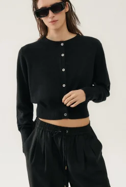 CROPPED CARDIGAN BLACK