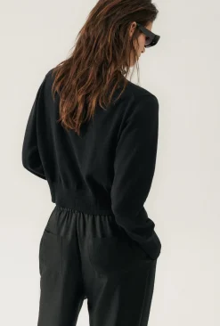 CROPPED CARDIGAN BLACK