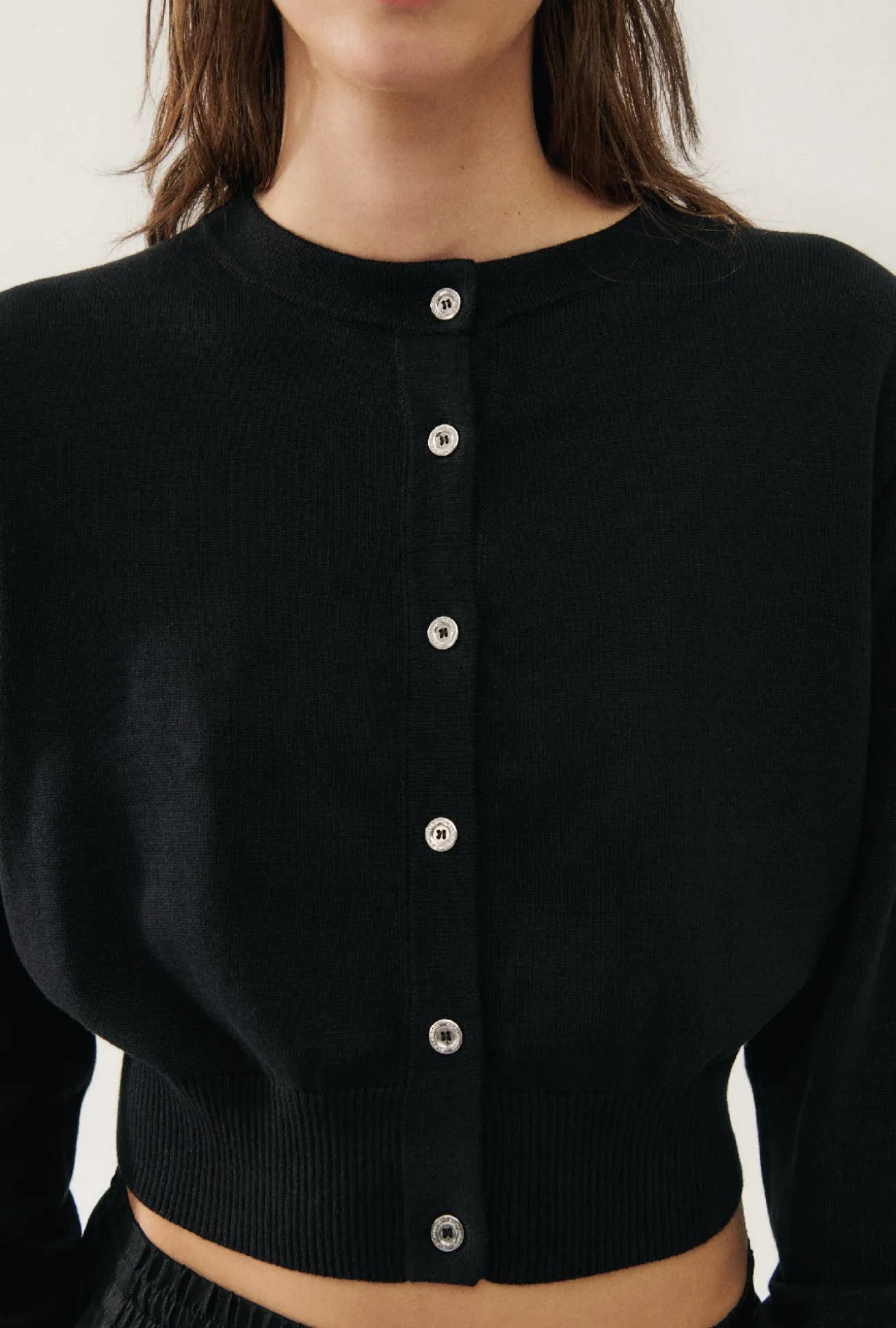 CROPPED CARDIGAN BLACK