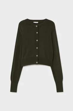 CROPPED CARDIGAN CEDAR