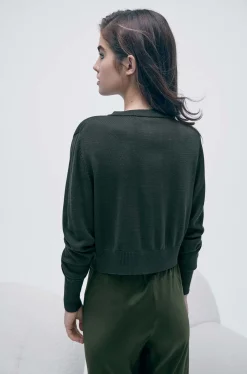 CROPPED CARDIGAN CEDAR