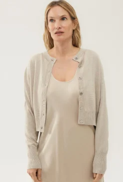 CROPPED CARDIGAN HAZELNUT