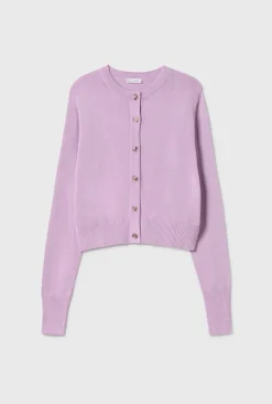 CROPPED CARDIGAN LILAC