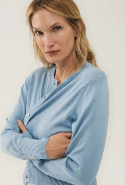 CROPPED CARDIGAN SKY