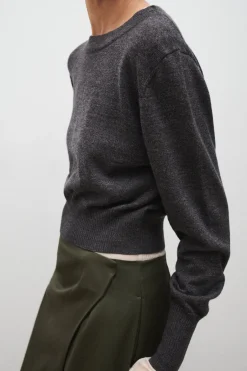 CROPPED CREWNECK GRANITE MELANGE