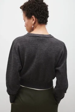 CROPPED CREWNECK GRANITE MELANGE