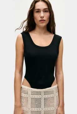 CUTAWAY BODYSUIT BLACK