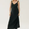 DECO RUCHED DRESS BLACK
