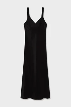 DECO RUCHED DRESS BLACK