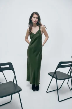DECO RUCHED DRESS CEDAR