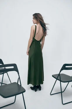 DECO RUCHED DRESS CEDAR