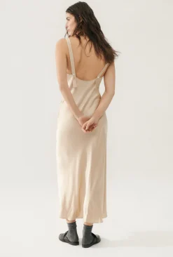 DECO RUCHED DRESS HAZELNUT
