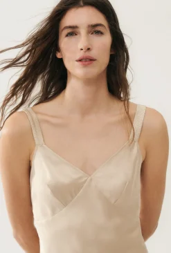 DECO RUCHED DRESS HAZELNUT